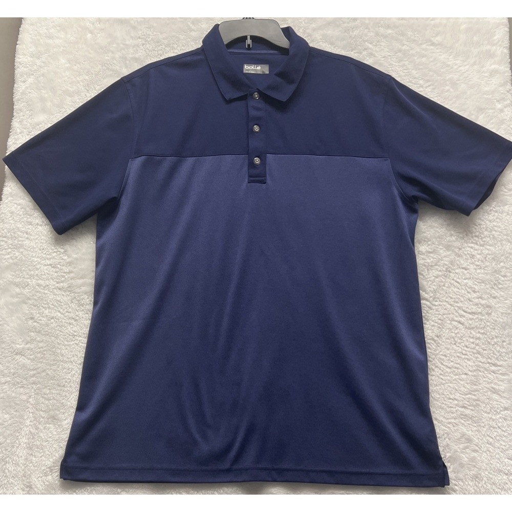 bolle Men's Two-Tone Dark Navy Polo